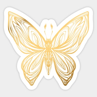 Gold Butterfly Sticker